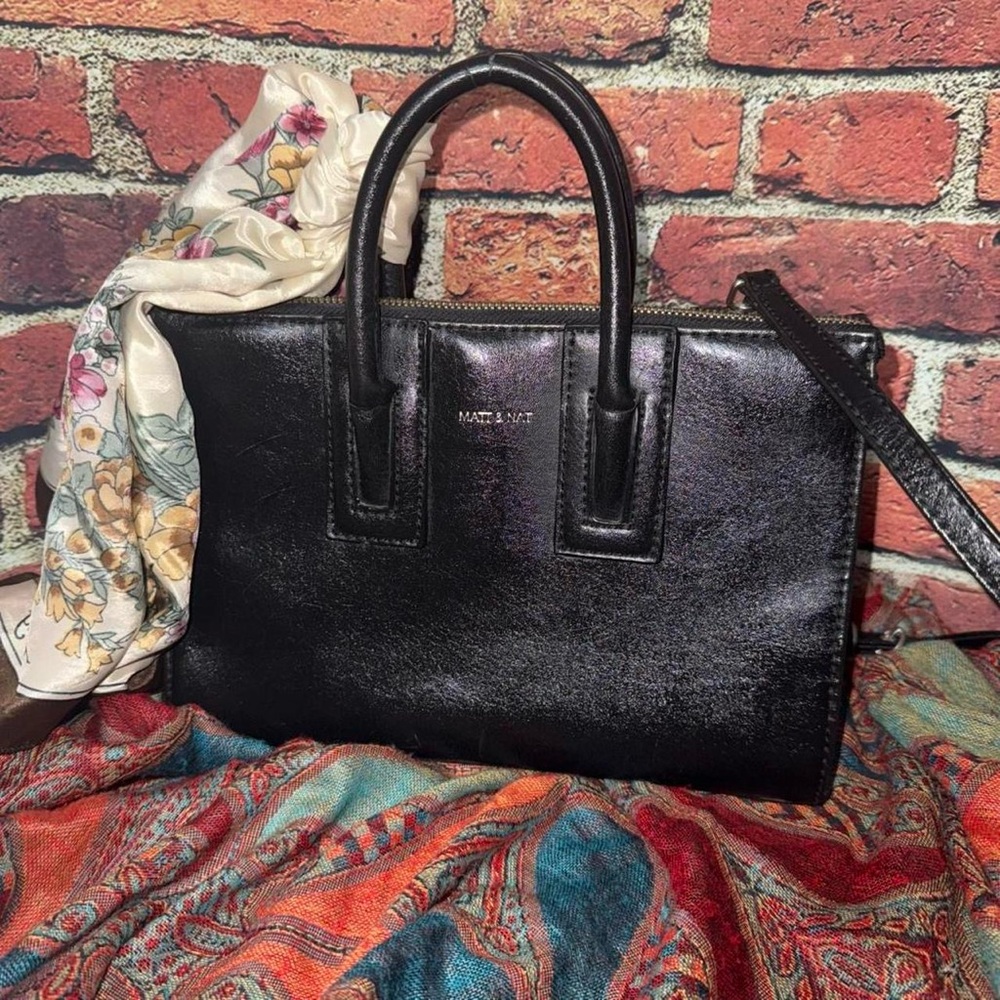 Matt & Nat Black Satchel Bag